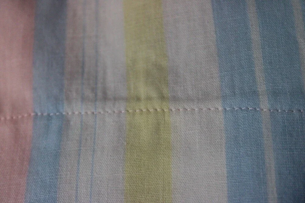 Vintage 90s Striped Single King Pillowcase – 22x39 Multicolor Pink Cotton Feel